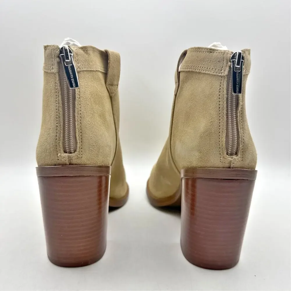 Vince Camuto Womens Wellinda Ankle Bootie Size 11 Tan Suede Heel Ankle Boot NWOB